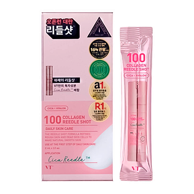 VT COSMETICS БУСТЕР-СЫВОРОТКА С МИКРОИГЛАМИ И КОЛЛАГЕНОМ COLLAGEN REEDLE SHOT 100